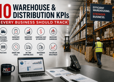 Warehouse KPIs listed in a graphic way