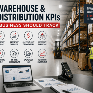 Warehouse KPIs listed in a graphic way
